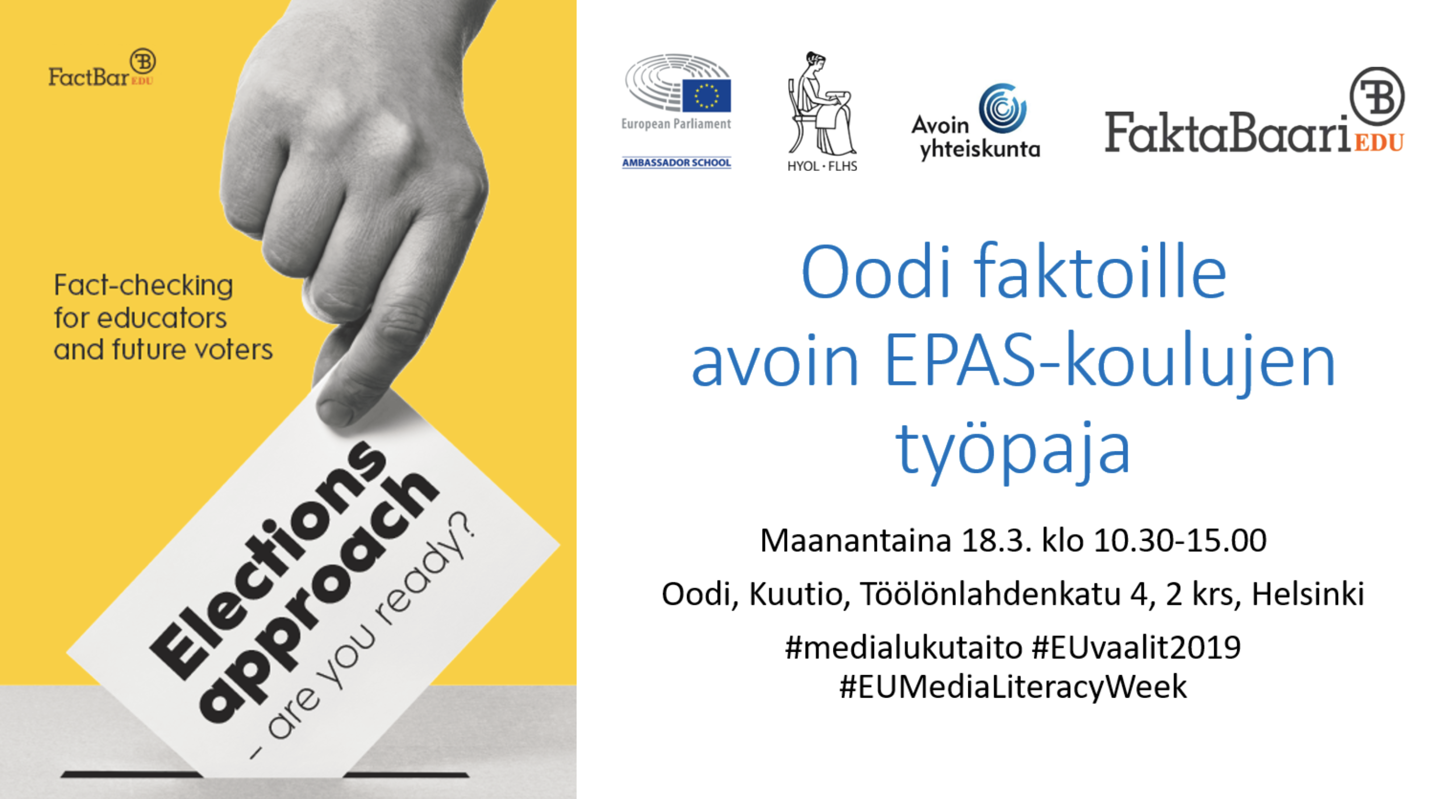 Faktabaari EDU #EUmedialiteracyweek event